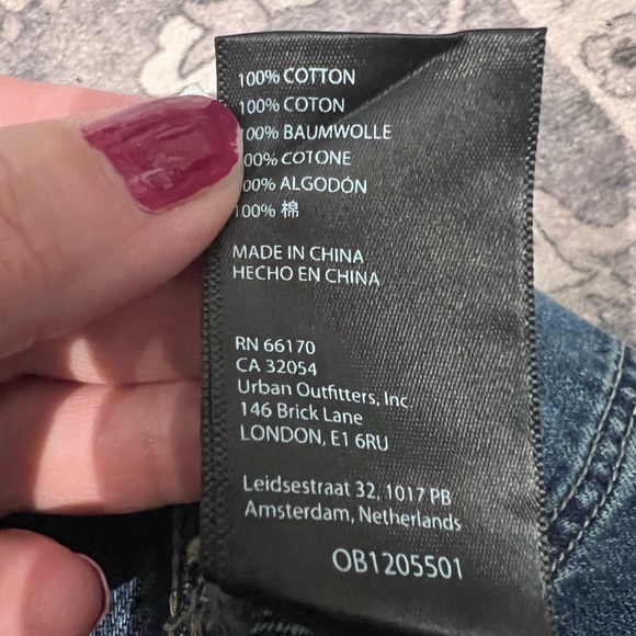 BDG Jeans Women's 28 High Rise Baggy Cargo Carpenter Stritch Medium Wash Denim - Picture 14 of 14